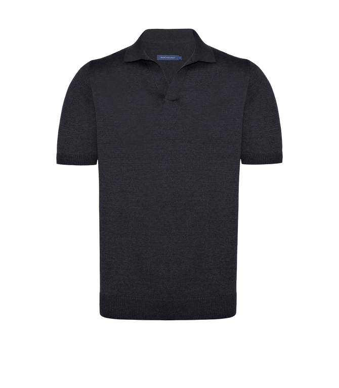 Rivage Knit Polo Titanium Grey