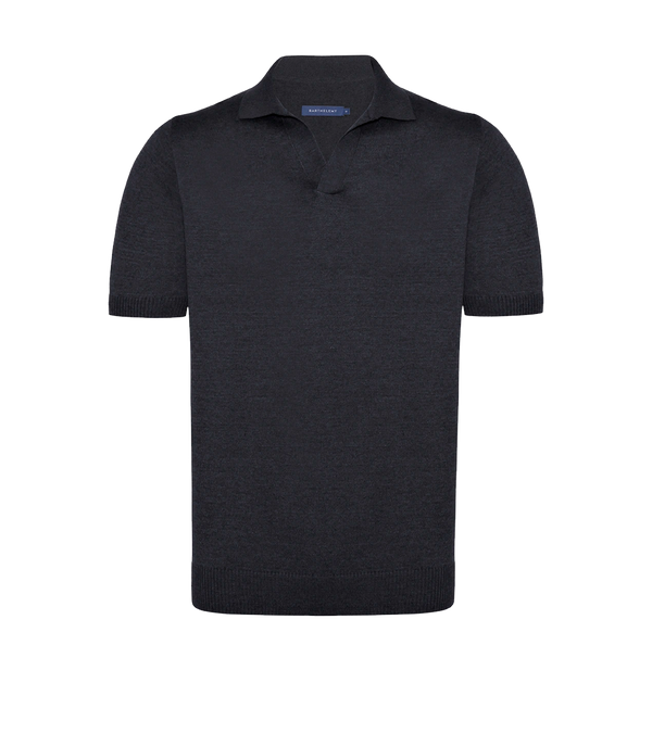Rivage Knit Polo Titanium Grey