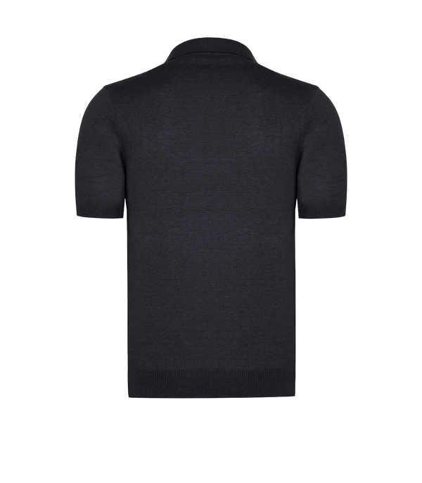 Rivage Knit Polo Titanium Grey
