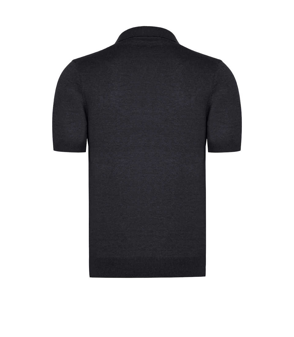 Rivage Knit Polo Titanium Grey