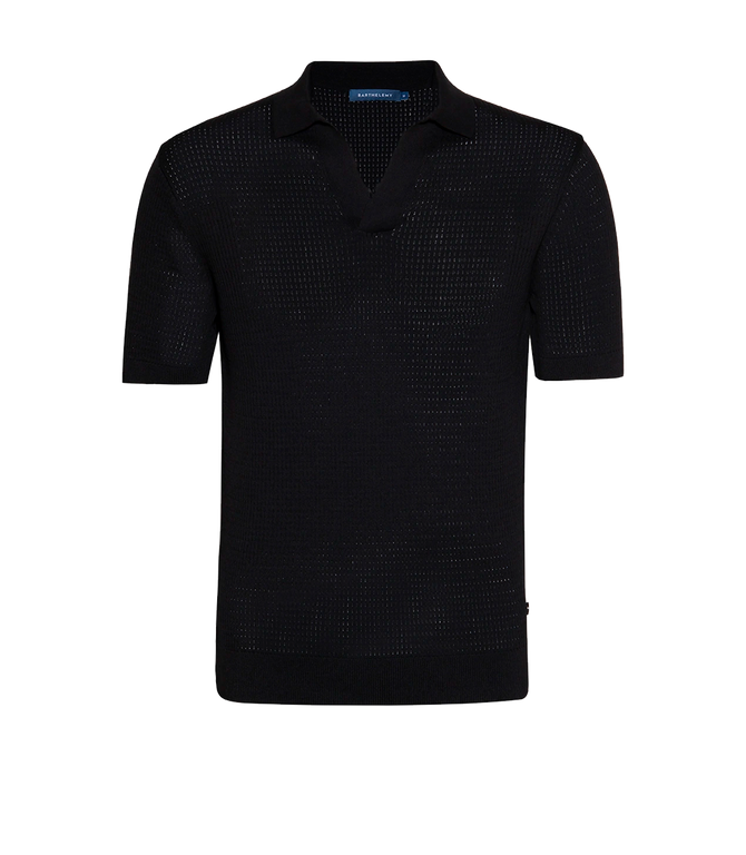 Rivage Knit Polo Waffle Black