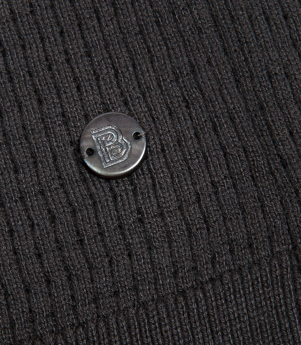 Rivage Knit Polo Waffle Black