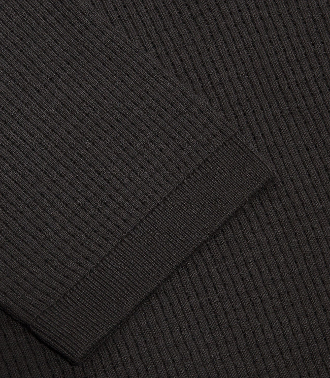 Rivage Knit Polo Waffle Black
