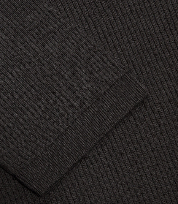 Rivage Knit Polo Waffle Black