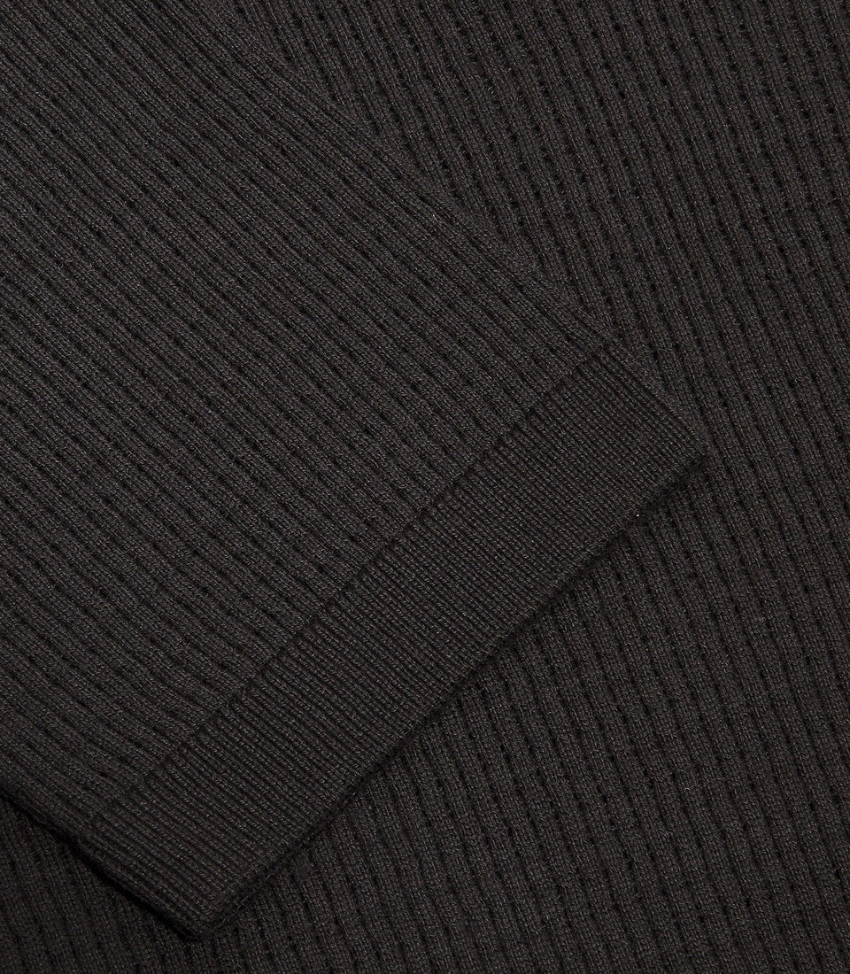 Rivage Knit Polo Waffle Black