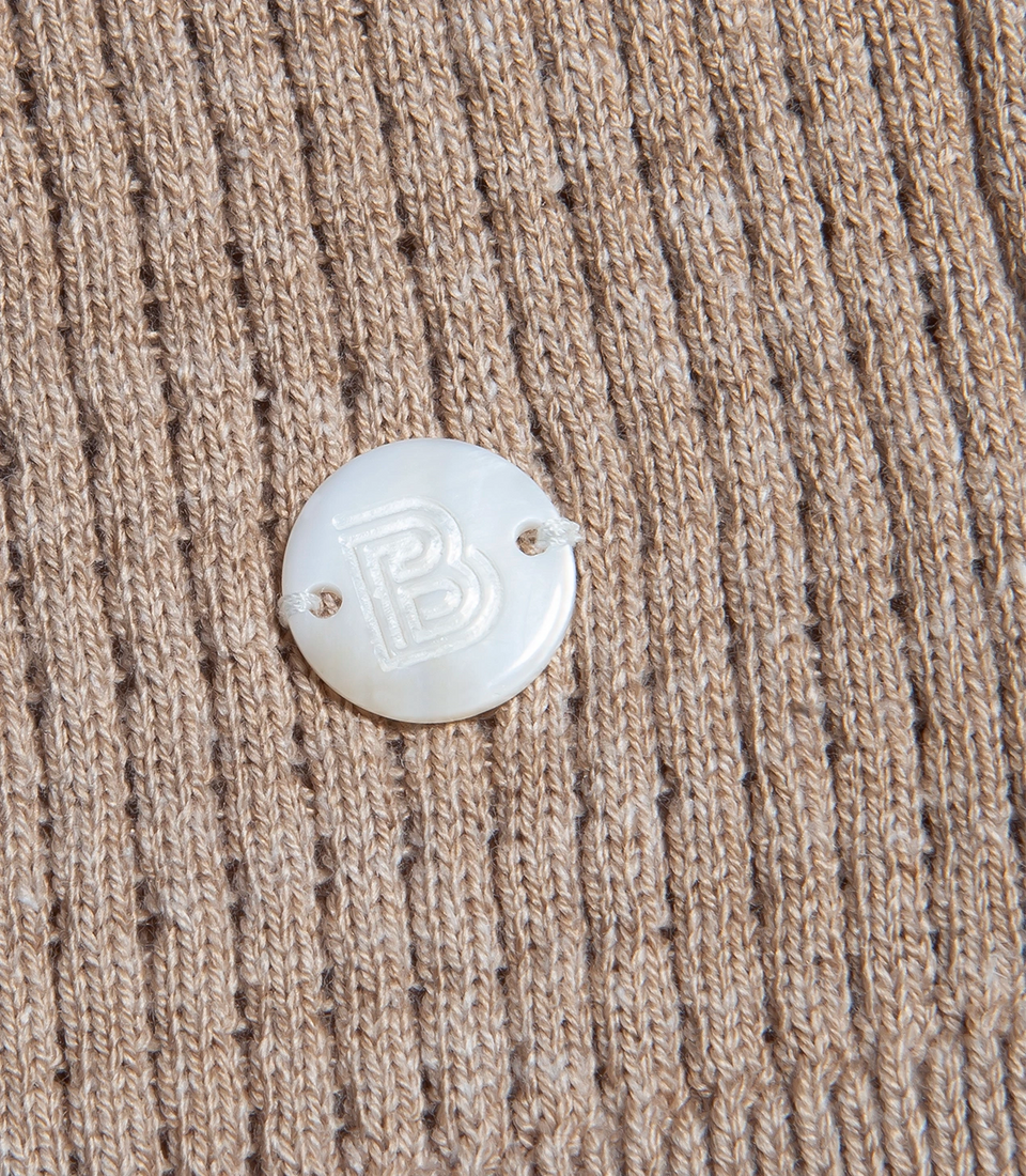 Rivage Knit Polo Waffle Camel