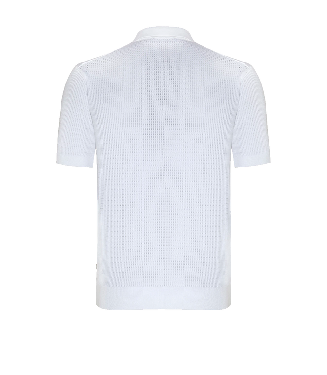 Rivage Knit Polo Waffle Macadamia