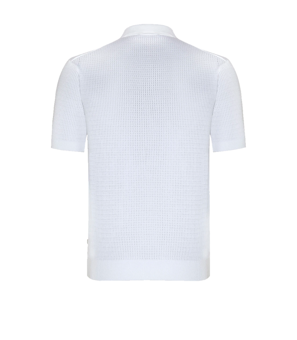 Rivage Knit Polo Waffle Macadamia