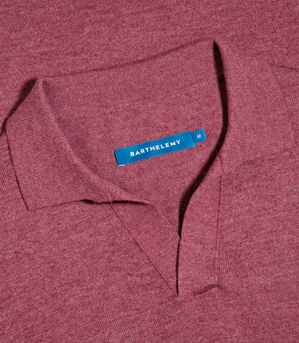 Rivage Knit Polo Wine