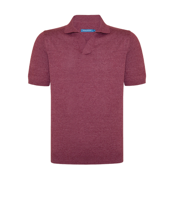Rivage Knit Polo Wine