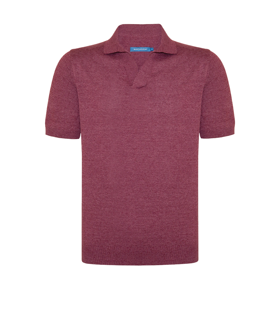 Rivage Knit Polo Wine