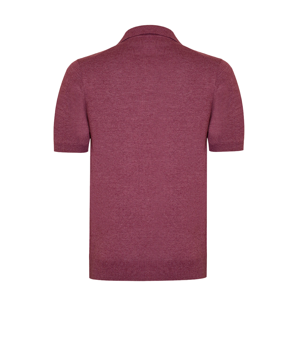 Rivage Knit Polo Wine