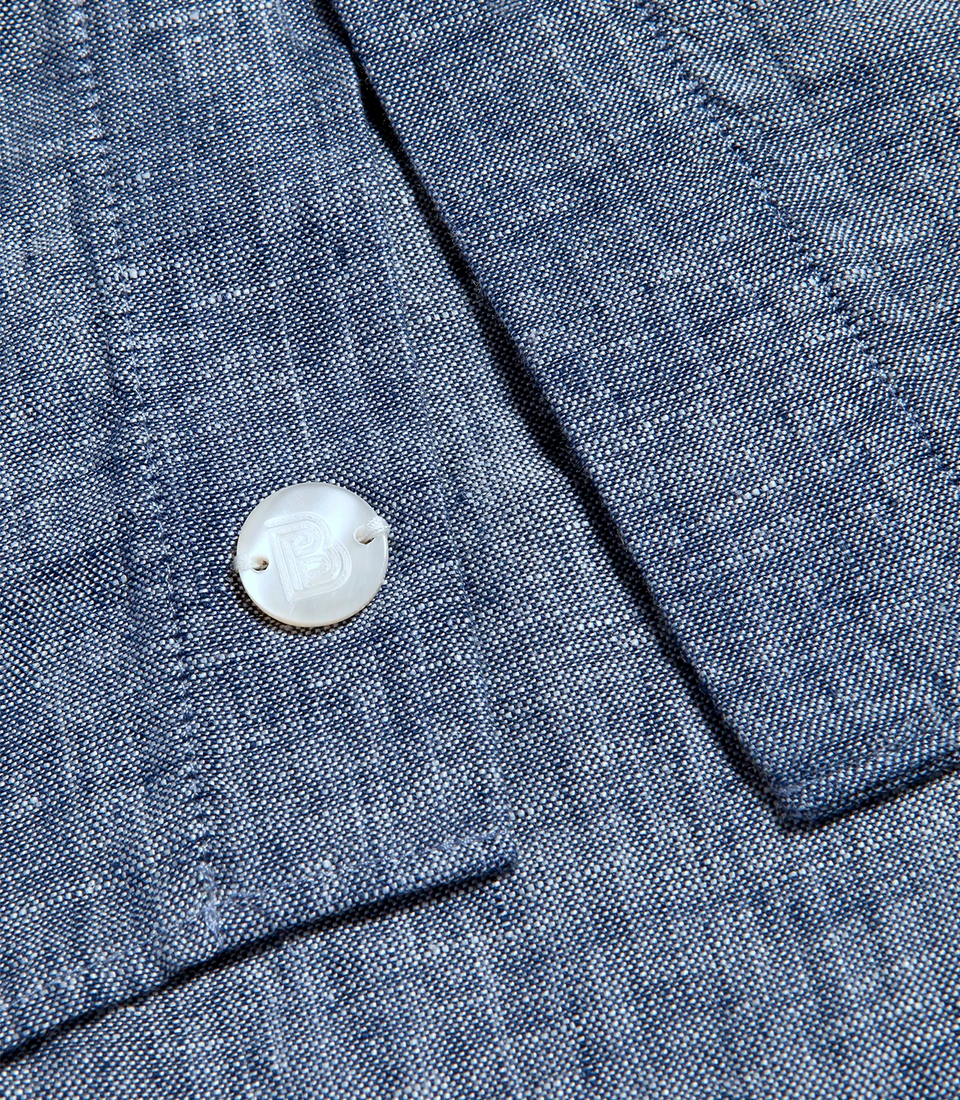 Solstice Linen Shirt Indigo Blue