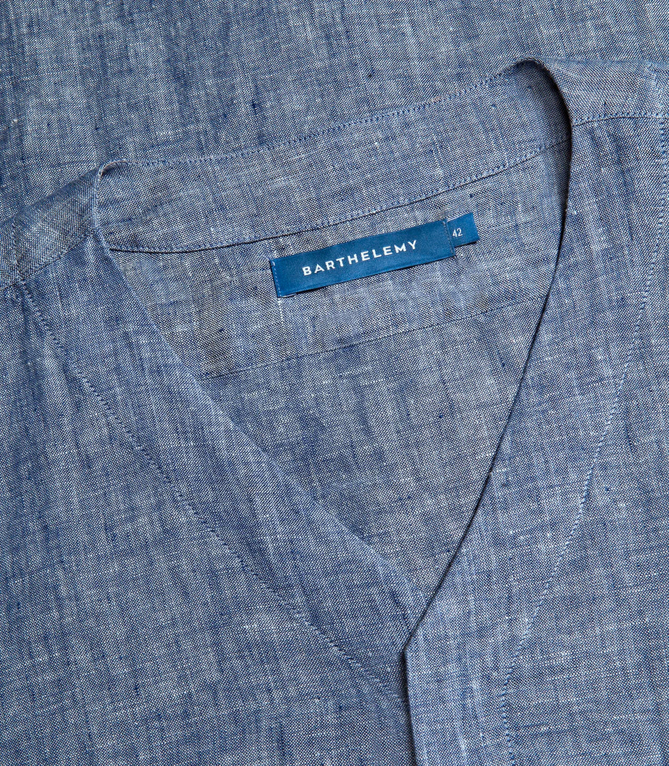 Solstice Linen Shirt Indigo Blue