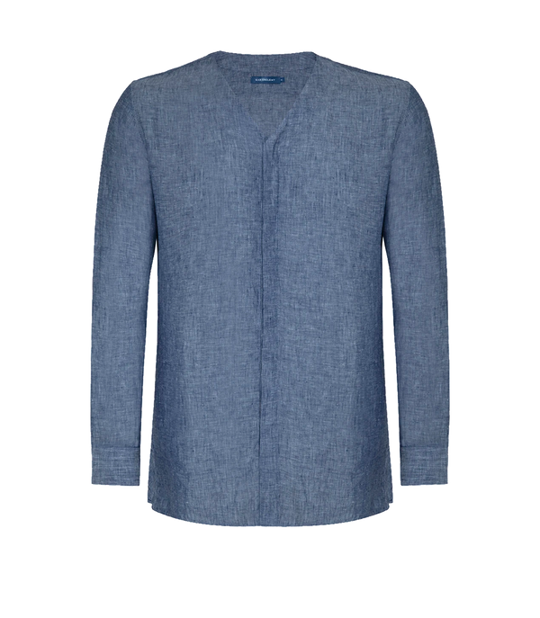 Solstice Linen Shirt Indigo Blue