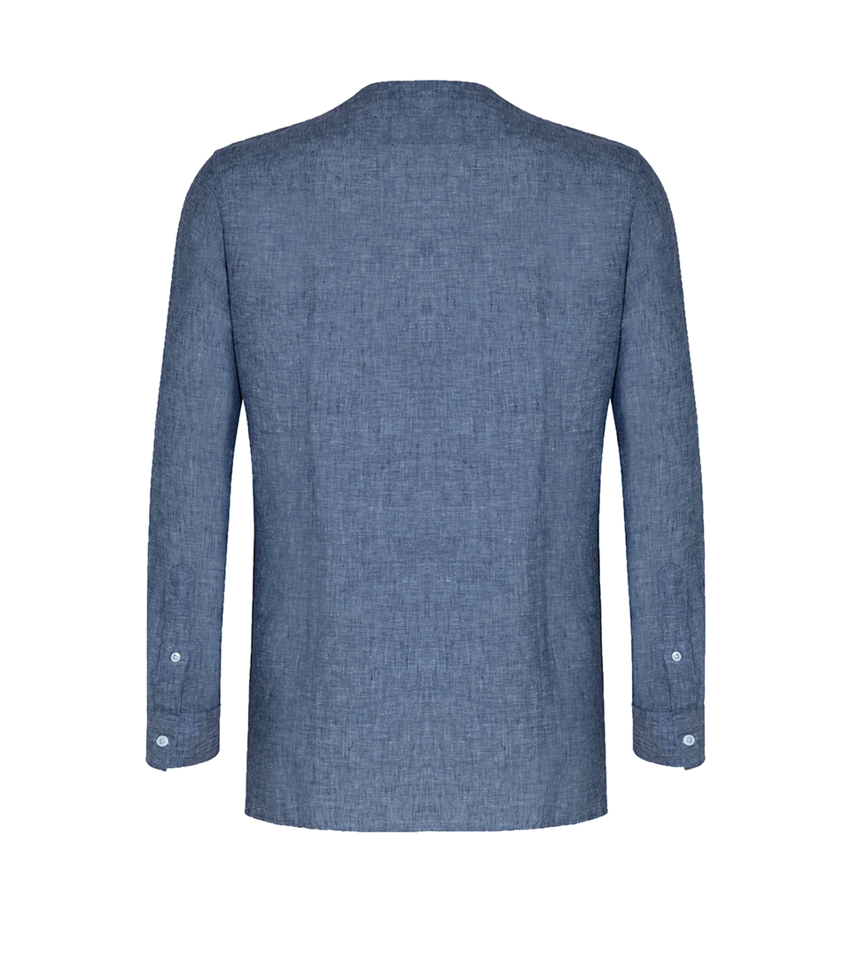Solstice Linen Shirt Indigo Blue