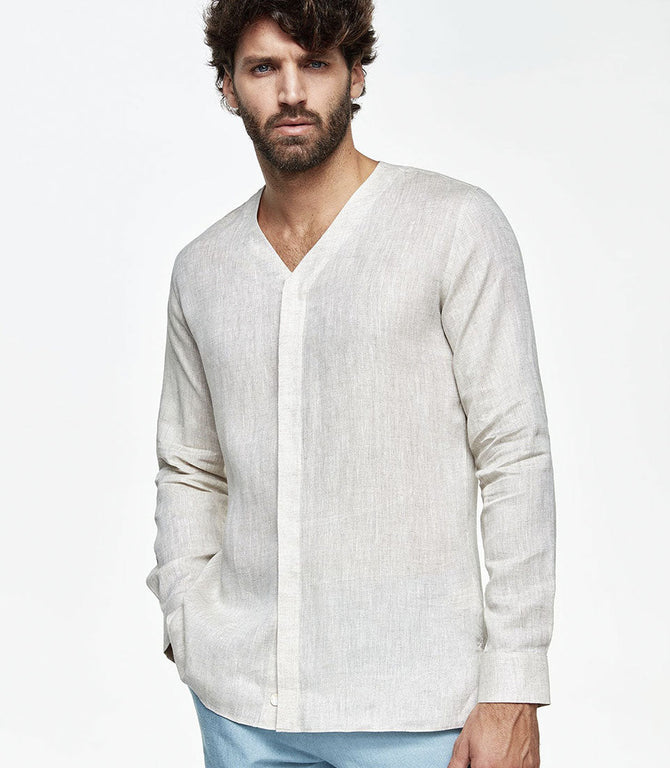 Solstice Linen Shirt Natural - Barthelemy