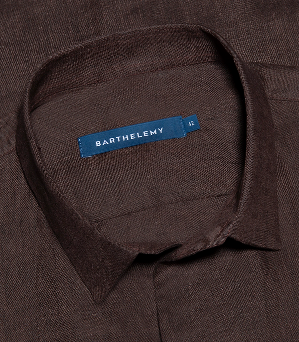 Tailored Linen Shirt Coffee