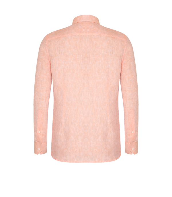 Tailored Linen Shirt Salmon
