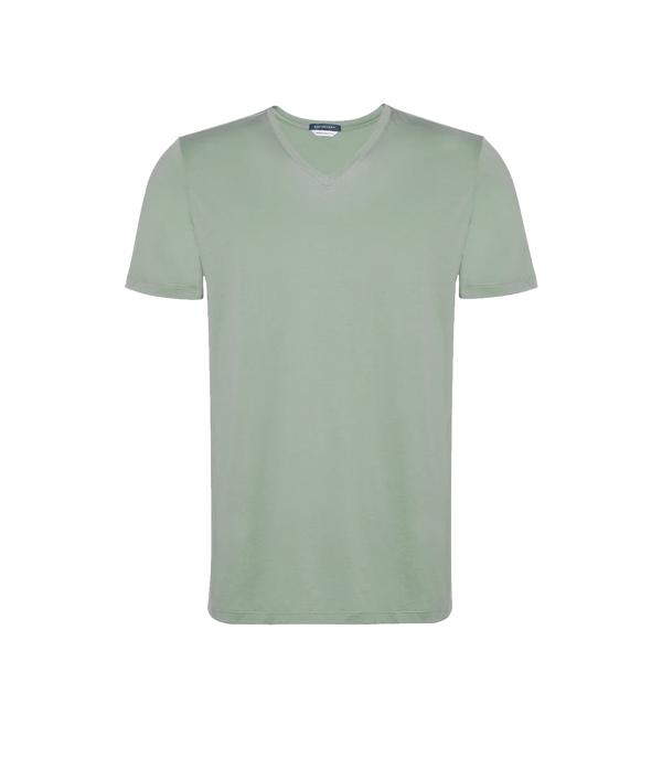 VNeck T-Shirt Pima Green - Barthelemy