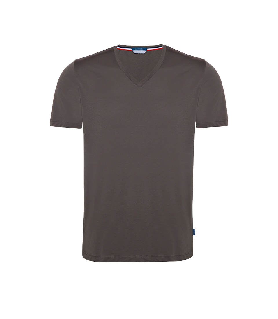 VNeck T-Shirt Pima Storm Grey