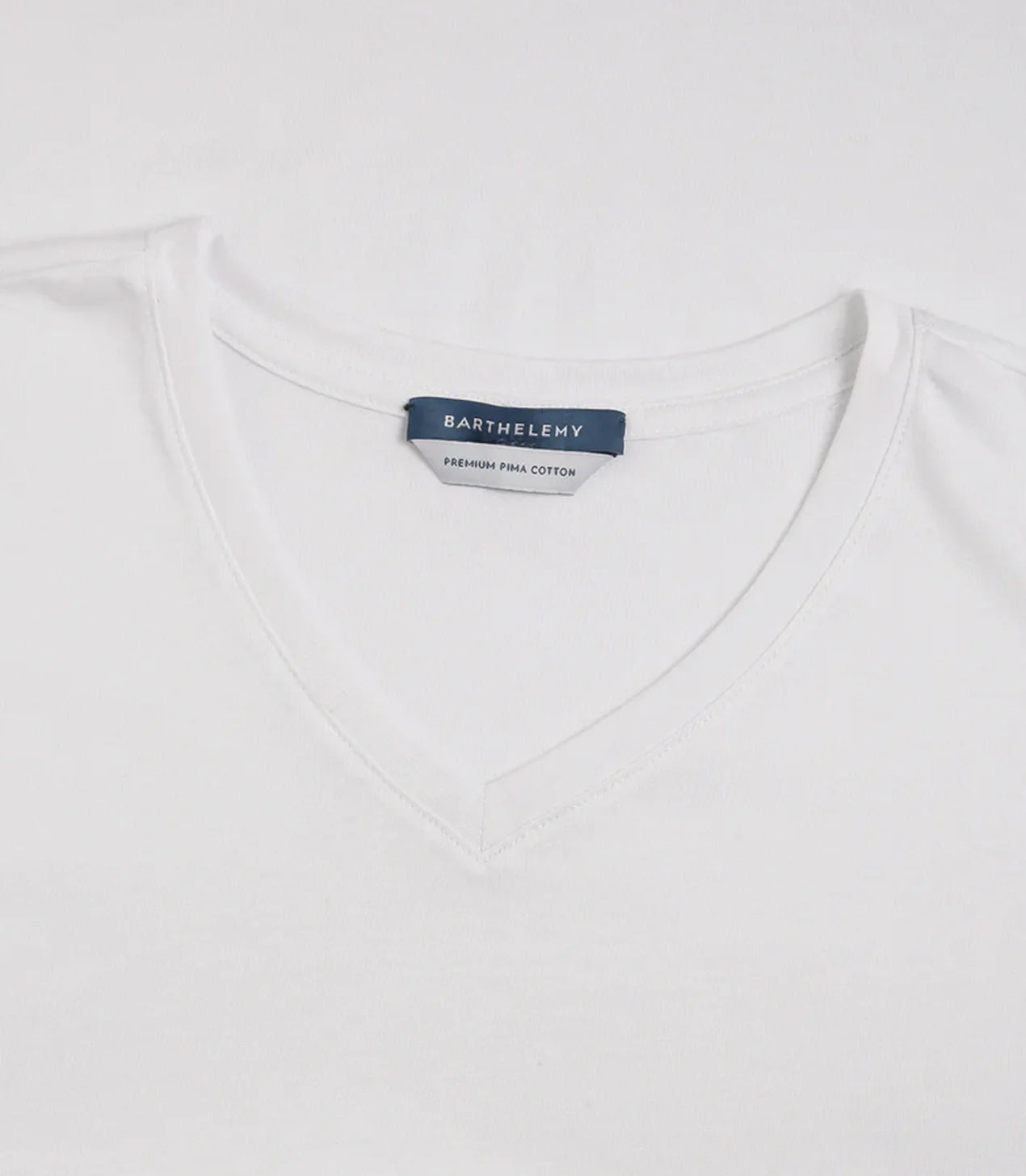 VNeck T-Shirt Pima White - Barthelemy