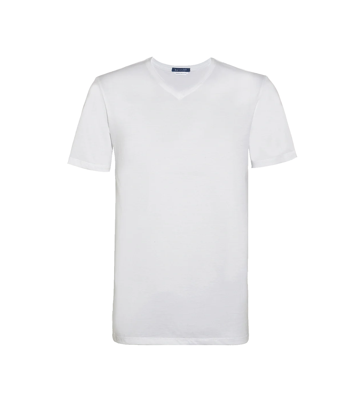 VNeck T-Shirt Pima White - Barthelemy