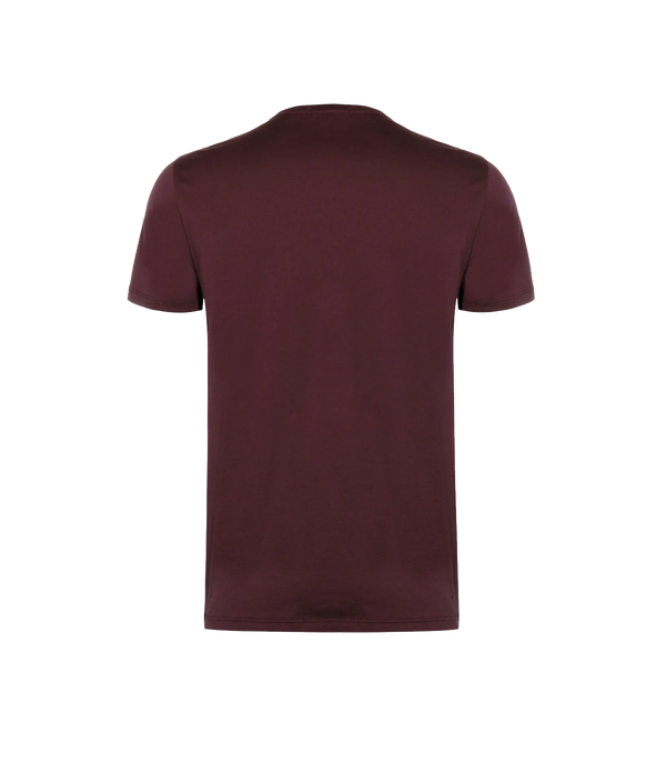 VNeck T-Shirt Pima Wine - Barthelemy