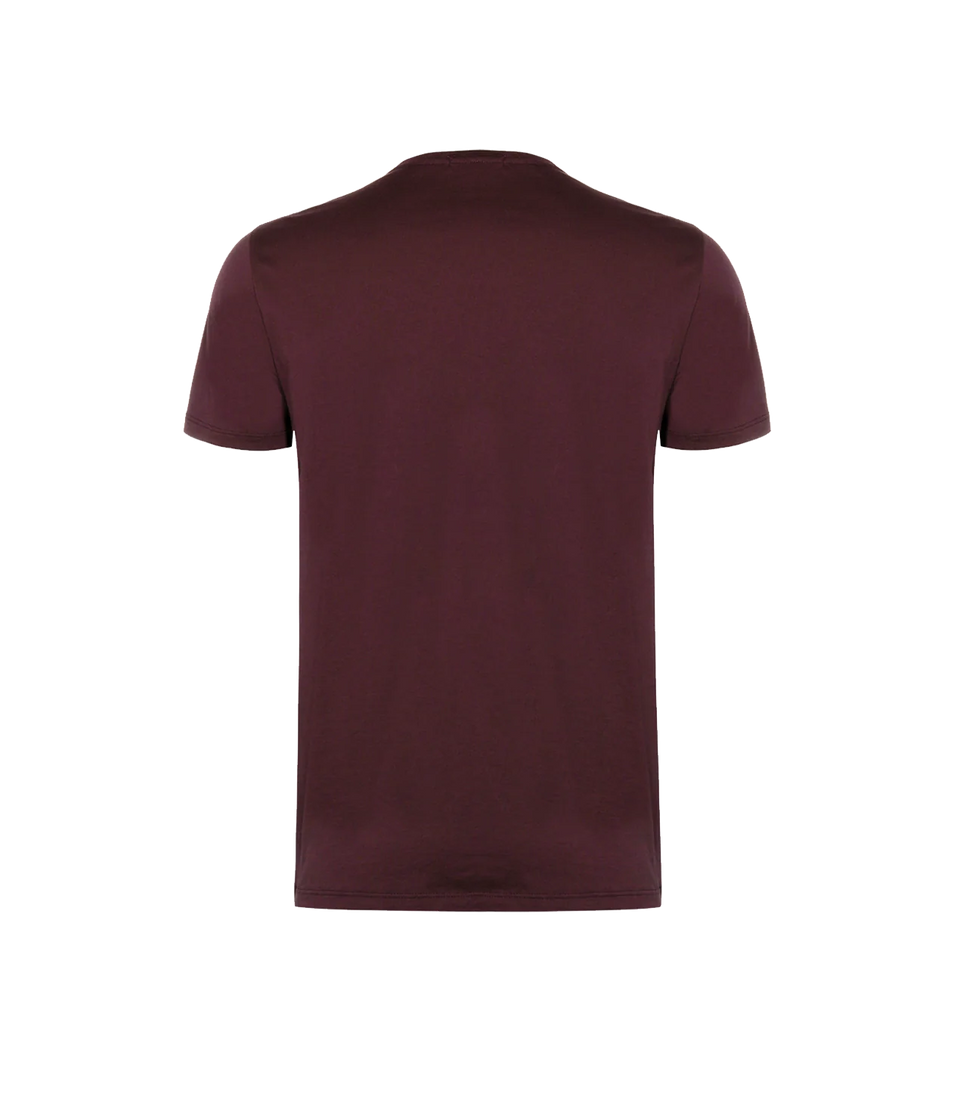 VNeck T-Shirt Pima Wine - Barthelemy