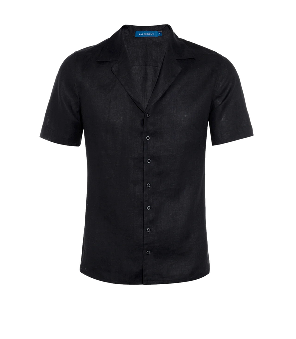 Voyage Linen Shirt Black - Barthelemy