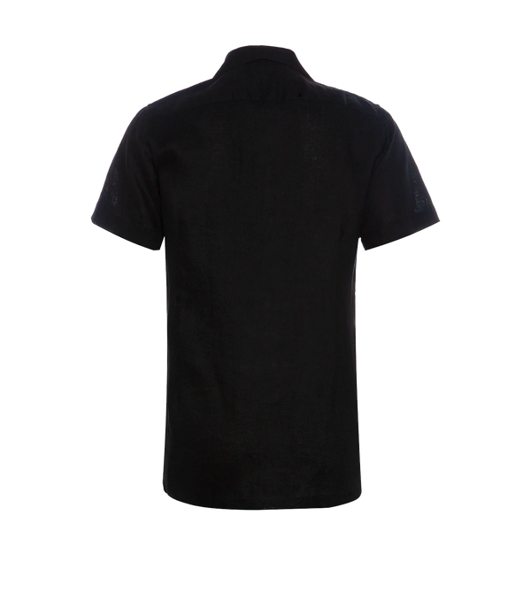 Voyage Linen Shirt Black - Barthelemy