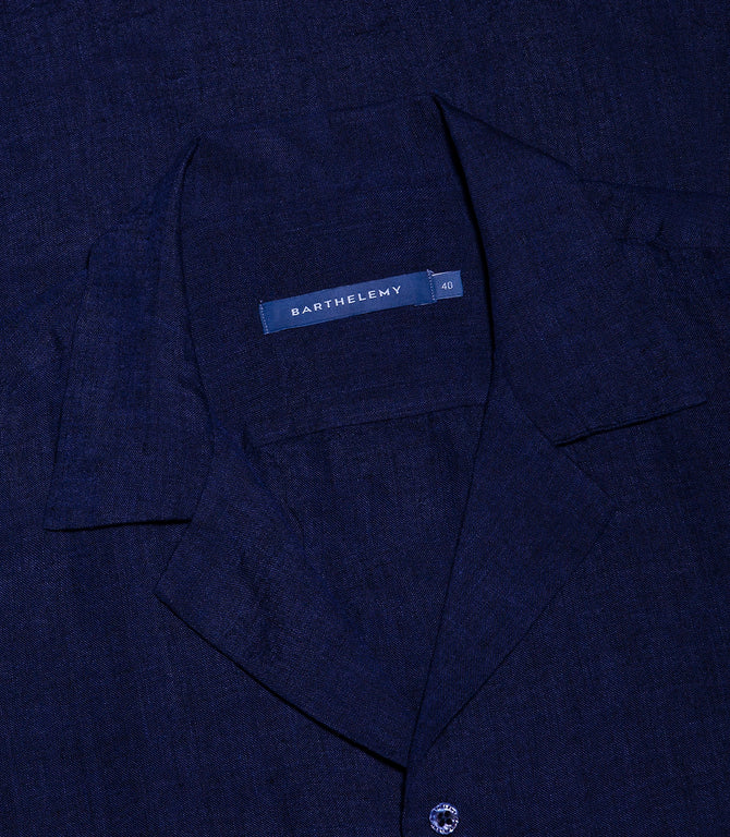 Voyage Linen Shirt Midnight Blue