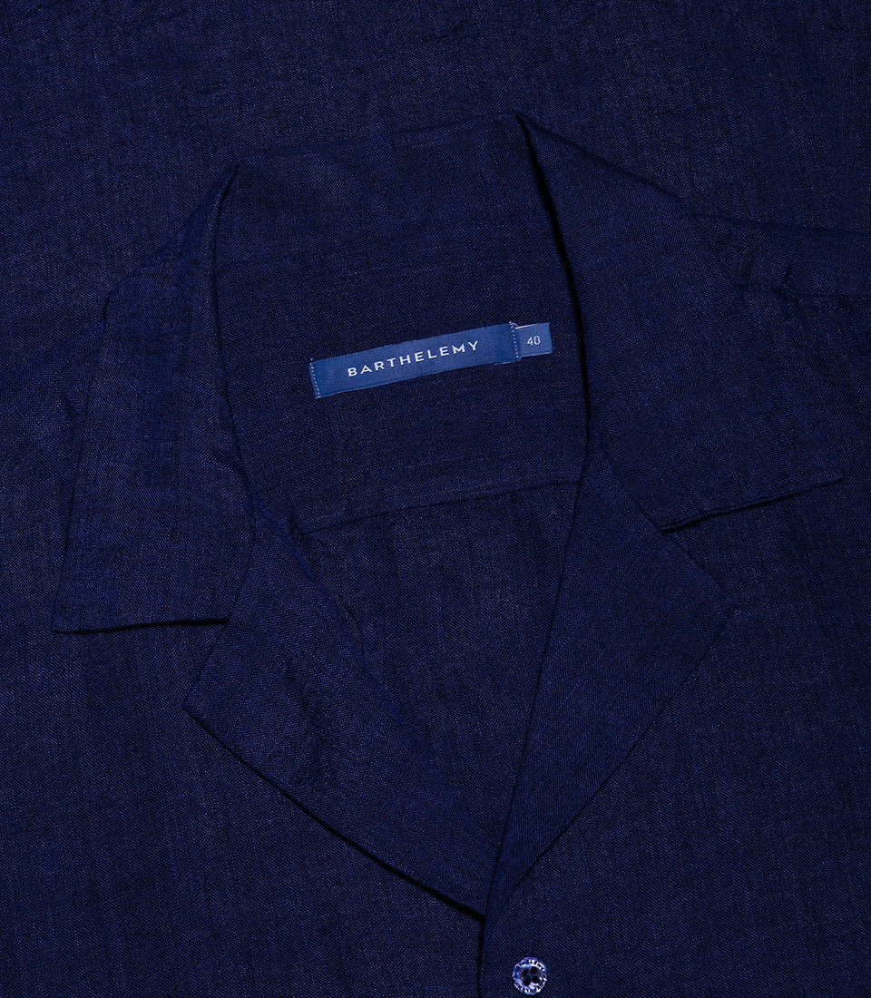 Voyage Linen Shirt Midnight Blue