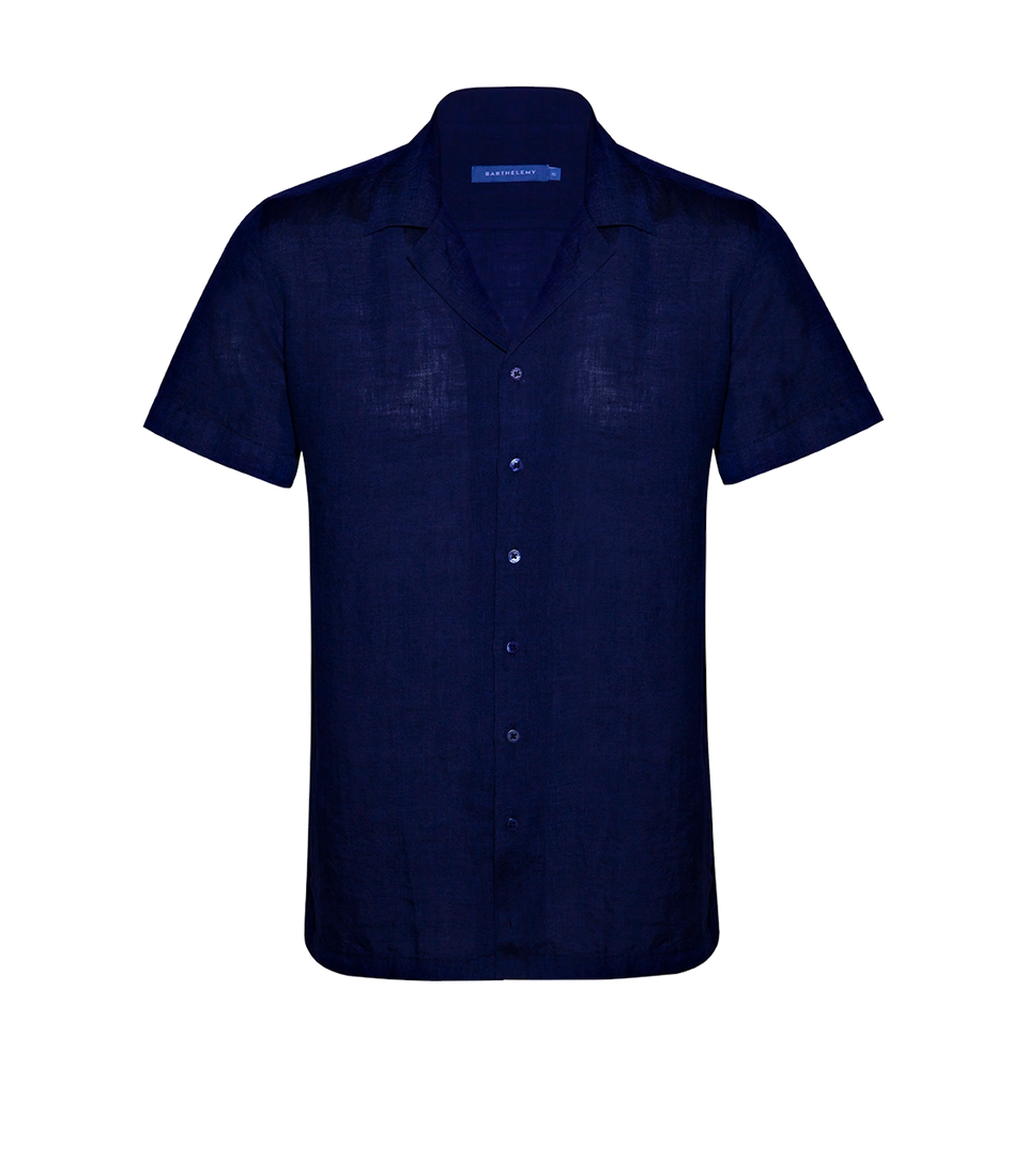 Voyage Linen Shirt Midnight Blue