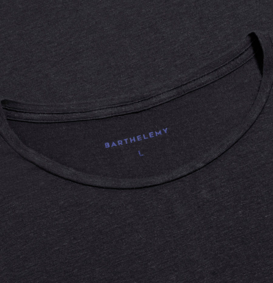 Linen T-Shirt Black - Barthelemy